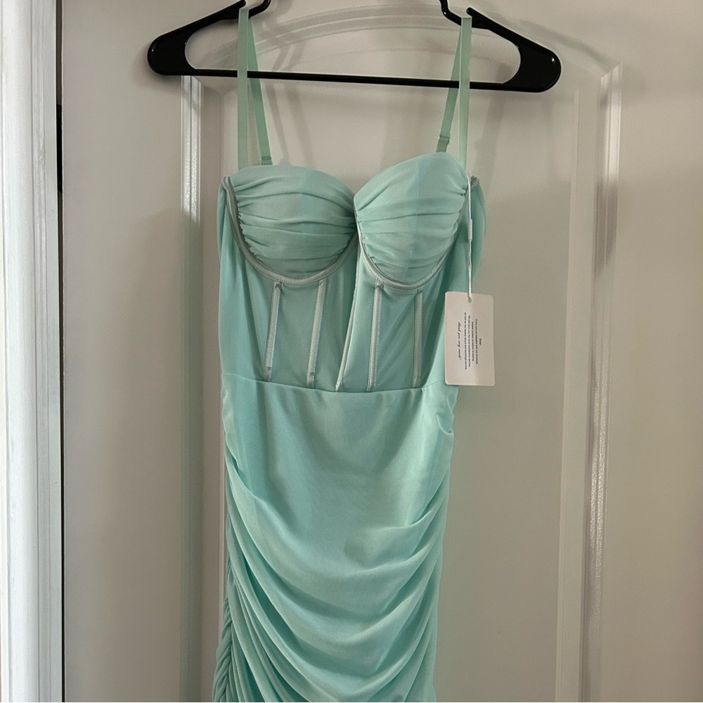 Bodycon Rouched Party Dress - Picture 2 of 9